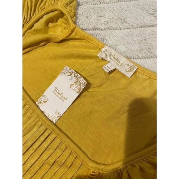 Weekend Suzanne Betro Mustard Top - Picture 3 of 4